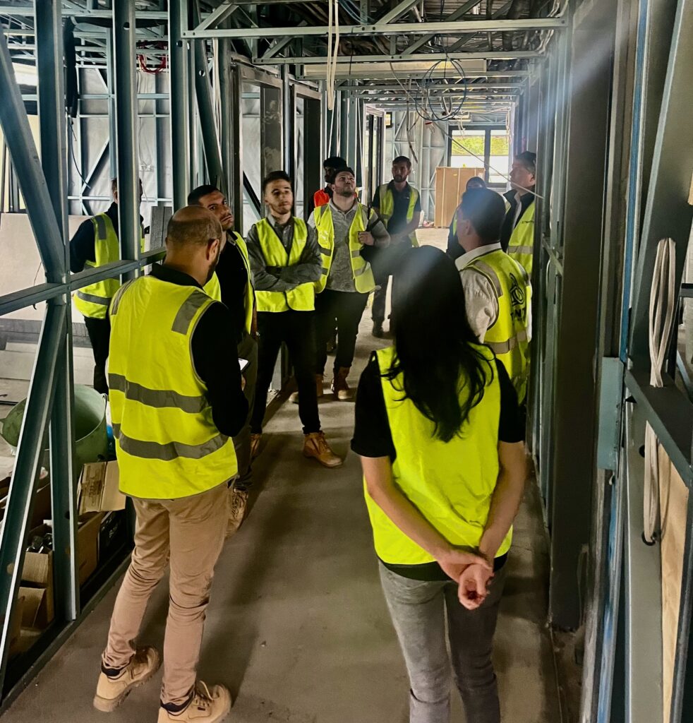 Young Professionals attending a site visit